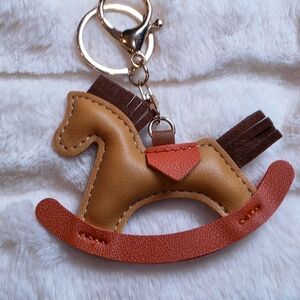 Brown and Tan Rocking Horse Key Holder